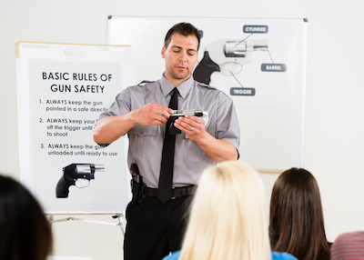 Gun safety instructor