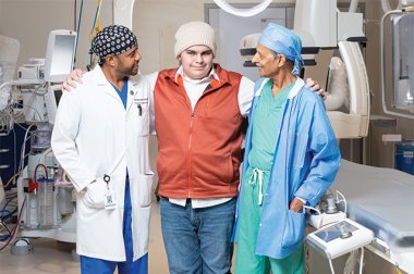 Aristeo Cantu with Dr. Tekle and Dr. Hussein