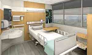 Rendering of the new Patient Rooms