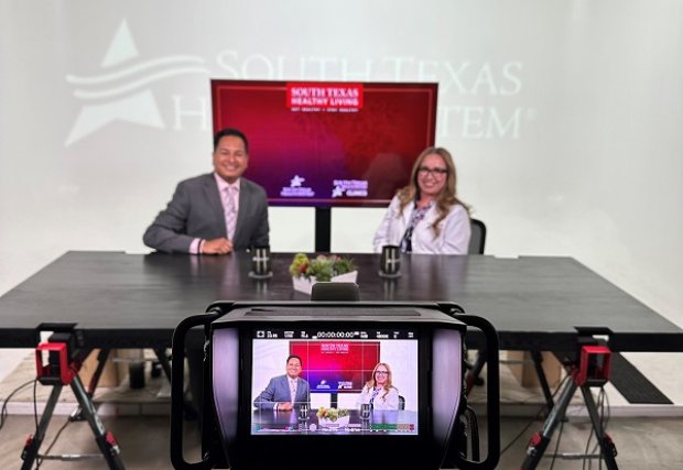 Dr. Cano on the set of South Texas Health Living
