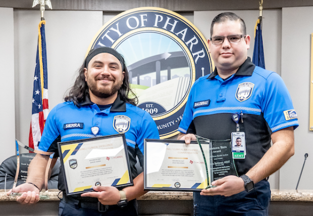 South Texas Health System Recognizes Two City of Pharr EMS First Responders With its Hometown Heroes Award