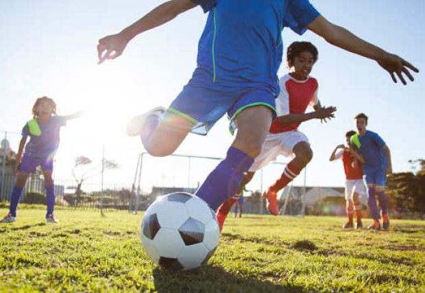 kids playing soccer