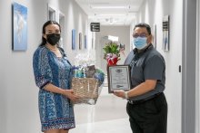 Noe Alvarado receives award 