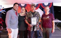 Reymund DeLeon receiving veteran of the year award